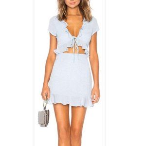 Revolve Blue Spotted Sundress